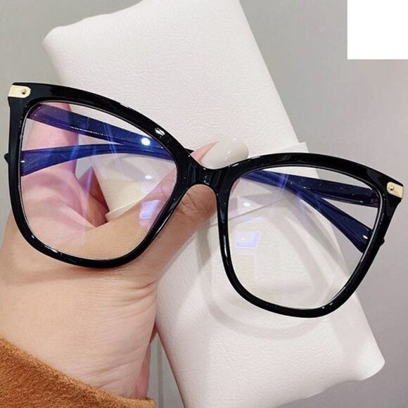 Ladies Black Blue Light Blocking Computer Glasses - Picture 2 of 5